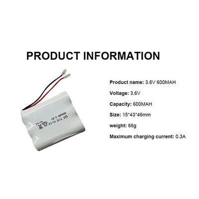 kopen Oplaadbare nikkel-cadmiumbatterie 800mAh 3.6v 600mah Nicd-batterij online manufacture