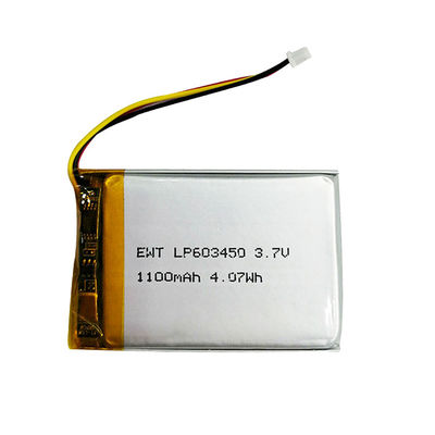 kopen Zwarte Lithium Polymer Battery Oplaadbare 3.7v 1100mah Lipo Battery Pack online manufacture