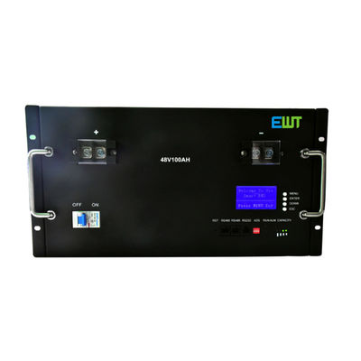 kopen Zwarte zonne-energieopslag Lifepo4 Batterij 48V 100Ah Muur gemonteerd online vervaardiging