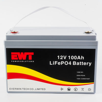 kopen Oplaadbare 12V 100Ah EWT Lithiumbatterij voor scooter Camping Golf Hoge capaciteit online vervaardiging