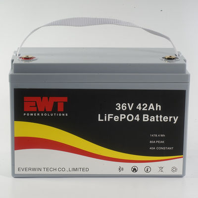 kopen LiFePO4 36V 50Ah Lithium Iron Phosphate Battery Pack met een energie-dichtheid van 130 Wh/kg en ABS casemateriaal online manufacture