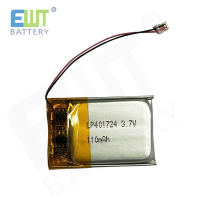 kopen Zilveren lithium-ion-polymerbatterij LP401724 3.7V 110mAh voor betrouwbare en superieure prestaties online vervaardiging