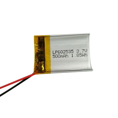kopen LP602535 3.7V 500mAh Lithiumpolymerbatterij met IEC62133-certificering en ontladingsstroom 1C online manufacture