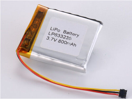 kopen LP633235 3.7V 800MAH Li-polymer Battery CE Certified for -20°C To 60°C Industrial Applications online manufacture