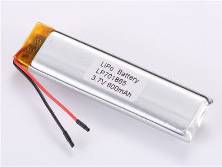 kopen JST Connector LP701865 3.7V 800MHA ROHS Certified Lithium Polymer Battery For High Performance And Efficiency online vervaardiging