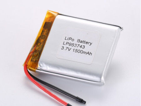 kopen LP953743 3.7V 1500MAH Li-ionbatterijen fabrikanten Langdurige lithium-polymer oplaadbare batterij -20°C tot 60°C A-klasse voor topresultaten online vervaardiging