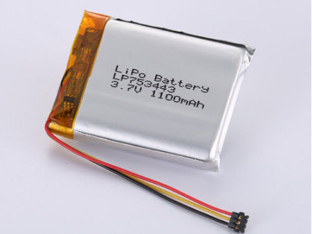 kopen LP753443 3.7V 1100MAH Li-ion batterij fabrikanten Zilver LiPo High Capacity Pack FCC goedgekeurd en gecertificeerd online vervaardiging