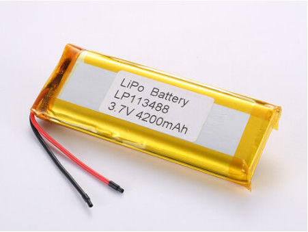 kopen LP113488 3,7V 4200 MAH Li-ionbatterijen fabrikanten Op maat gemaakte aansluiting Type Lithium Polymer oplaadbare batterij Ideaal voor industriële gebruik online vervaardiging