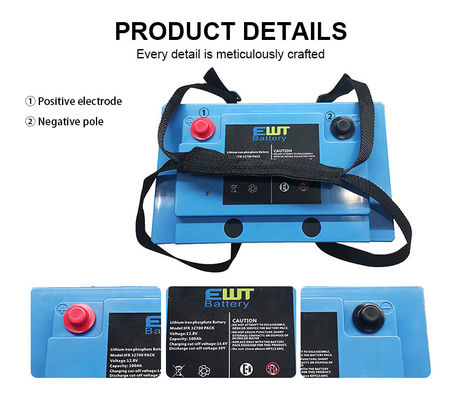 12V Lithium Iron Phosphate Battery voor 12v 100Ah LiFePo4 Deep Cycle Battery Pack met ingebouwde BMS