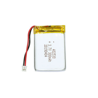 Op maat gemaakt Lithium Polymer Battery Pack 3.7v 300mah LiPo Battery 402530