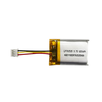 Lp702535 3.7v 600mah Lithium Polymer Lipo Battery Pack Anodemateriaal