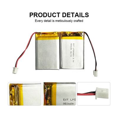 3.7v Lithium Polymer Battery 950mah 1000mAh LiPo Battery Cell 583450 603450