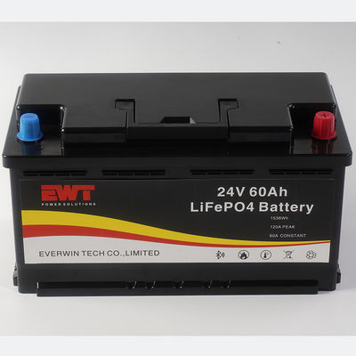 Stabiele prestaties 24V 60Ah Lifepo4 energieopslagbatterij voor loodzuur vervanging