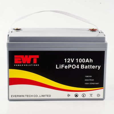 Lange levensduur oplaadbare lithium-ion batterij 12v 100ah lifepo4 batterij voor scooter E-bike Golf auto