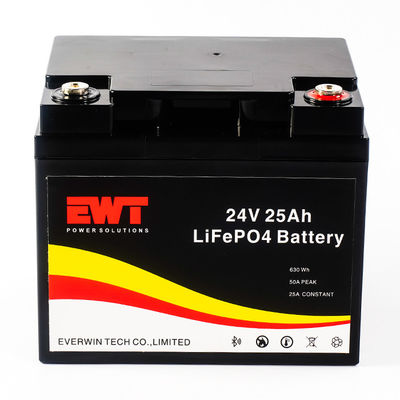 EWT IFR32700 24v 25ah Lifepo4 Batterijpakket 12.8v 100000mah Diepe cyclus Lithium Ion Batterij