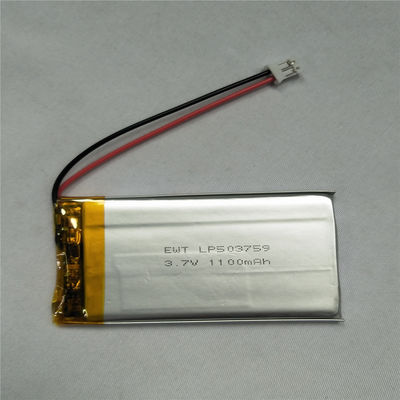 Zilveren Lithium Polymer Battery LP503759 3.7V 1100mAh Met PCM