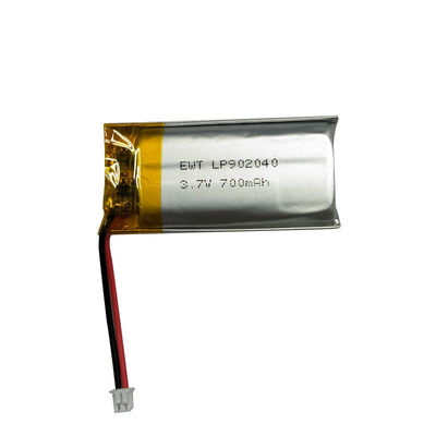 LP902040 3.7V 700MAH Prismatische Lithiumbatterij Aanpasbaar en ondersteund Fabriek OEM/ODM