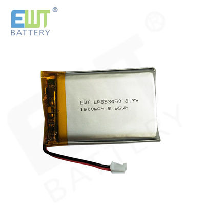 LP853450 3.7V 1500MAH Li-polymer-krachtcel met maximale laadstroom 1C