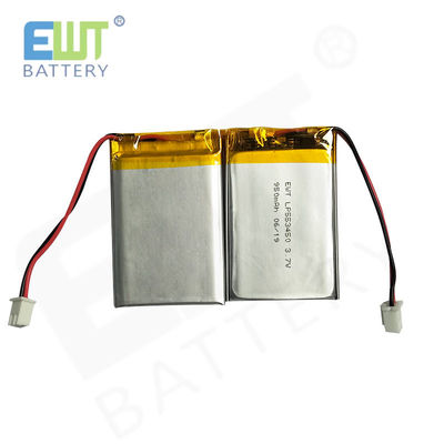 LP553450 3.7V 950mAh Lithium Polymer Battery 1S1P Pack Assembly Model PCM Ondersteuning