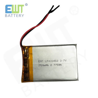 LP433450 3.7V 750mAh Li-Polymer Power Cell met overontladingsbescherming