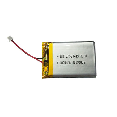 LP523449 3.7V 1000mAh Lithium Polymer Battery met PCM