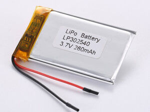 LP302540 3.7V 260MAH High Rate Type Lithium Polymer Battery Milieueffect Bevat giftige stoffen 12 maanden garantie
