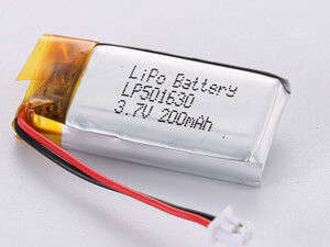 3.7V 200MAH 1S1P Lithium Polymer Battery Pack Assembly Model met 12 maanden garantie en giftige materialen GEEN PCM Kleine grootte