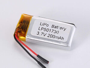 LP501730 200MAH Hoge energiedichtheid Lithiumpolymeren oplaadbare batterij Maximale ontladingsstroom 0.35A 3.7V Spanning