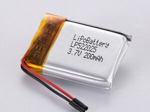 LP522025 200MAH Li-ion-polymerbatterij met een hoge capaciteit -10C -65C met PCM voor zware en veeleisende toepassingen