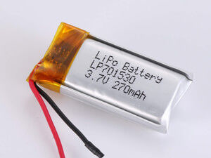 LP701530 3.7V 270MAH Lithiumpolymerbatterij met PCM en kortsluitbescherming
