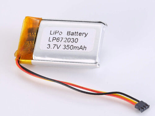 3.7V 350MAH 500-1000 cycli Lithiumpolymerbatterij -20 tot 60 graden Celsius Ontladingstemperatuur