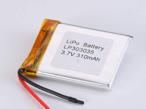 3.7V oplaadspanning LP303035 310MAH JST ontladingsconnector Lithium Polymer oplaadbare batterij voor toepassingen