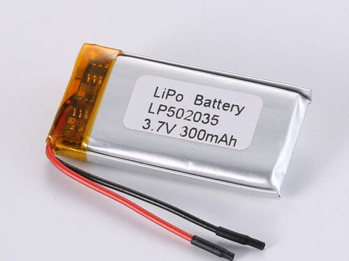 500-1000 cycli LP502035 3.7V 300MAH Polymer Li-ion oplaadbare cel voor optimale prestaties -20 tot 60 graden Celsius