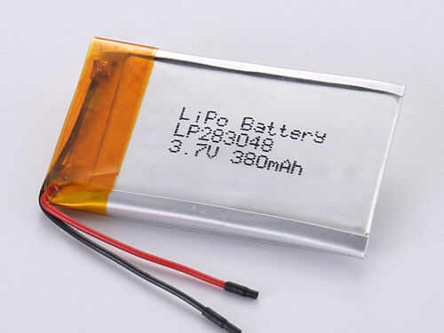 LP283048 3.7V 380MAH A-graad oplaadbare lithium-polymerbatterij -20 tot 45 graden Celsius
