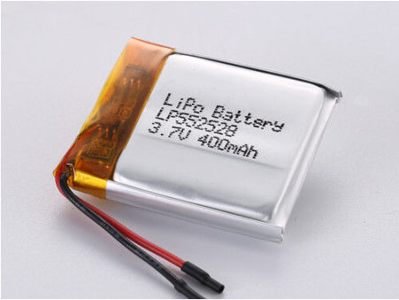LP552528 3.7V 400MAH LiPo-pack met hoge capaciteit voor langdurige stroomvoorziening met lage temperatuur Li-po-batterij en zilveren folie