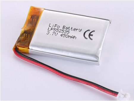 LP552535 3.7V 450MAH laagtemperatuur lithium-polymerbatterij ROHS-gecertificeerd en geschikt voor industriële toepassingen