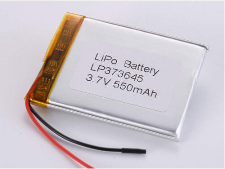 Hoge capaciteit 3,7V 550mah 1C ontladingsstroom Lithium-polymerbatterij voor elektronische producten