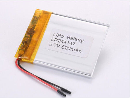 Andere anodemateriaal Polymer Li-ion oplaadbare cel LP244147 3.7V 520MAH voor maximale prestaties en ROHS-certificering