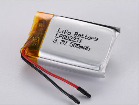LP802231 3.7V 500MAH zilveren lithium-polymerbatterij met brede toepassingen en PCB-bescherming