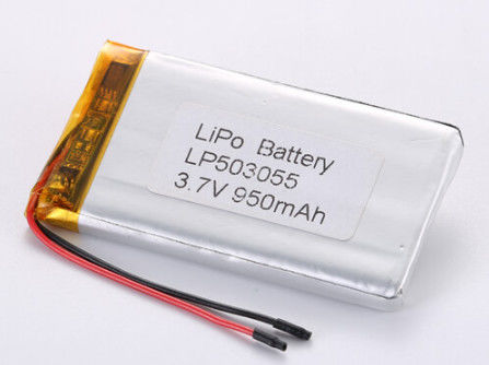 LP503055 3,7V 950MAH Li-ion batterijen fabrikanten Langdurige lithium-polymer oplaadbare batterij Ontladingstemperatuur -20°C Tot 60°C