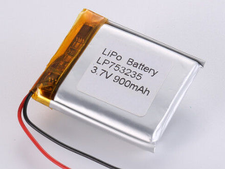 LP753235 3.7V 900MAH Li-ion batterij fabrikanten Oplaadbare polymer Li-ion oplaadbare cel -20°C tot 60°C Ontladingstemperatuur voor uw behoeften