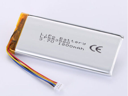 LP553580 3.7V 1800MAH Li-ionbatterijen fabrikanten De ontladingssnelheid Ja en Polymer Li-ion oplaadbare cel met CE-certificering