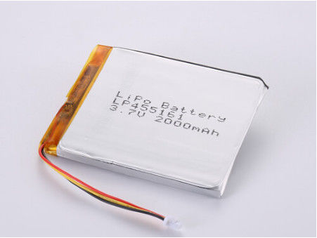 Zilveren lithium-polymerbatterij met 12 maanden een jaar garantie LP455161 3.7V 2000MAH Prismatische batterij fabrikanten