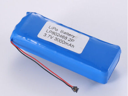 LP802468 3.7V 3000MAH Lithiumpolymerbatterij voor energieopslag Overlaadbescherming JST/Aangepast