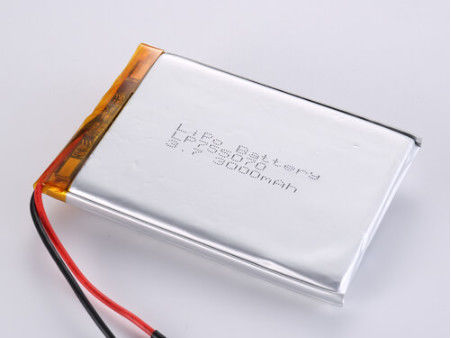 LP755070 3.7V 3000MAH Lithiumpolymerbatterijfabrikanten met CC/CV-oplaadmethode en JST/aanpassend connectortype