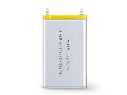 Andere anodemateriaal 3.7V 6000MAH Lithiumpolymeren oplaadbare batterij met aanpasbare opties en OEM/ODM-ondersteuning