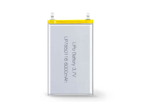 Ondersteunde OEM ODM Lithium Polymer Battery met ander anodemateriaal LP7850116 6000mAh 3.7V Li-ionbatterijen
