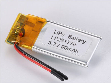 Oplaadbare 3,7V 90MAH Li-ionbatterijen Fabrikanten, PCB-beschermde lithium-polymerbatterijen met overstromingsbescherming