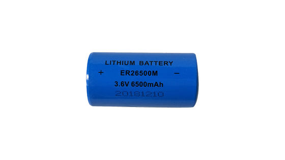 Hoge bedrijfsspanning en aangepaste terminals/pinnen/draden/connector Lithium Thionyl Chloride batterij ER26500M 3.6V 6500MAH